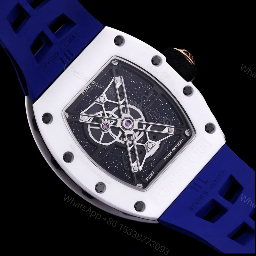 View 7 of Richard Mille RM52-05 Pharrell Williams Mars Mission Watch White Case Blue Strap Premium Edition RM-RM52-05-PW-WHT-BLU