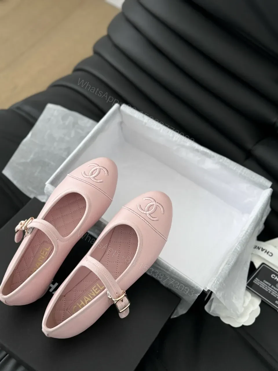 View 9 of Soft Pink Faux Leather Mary Jane Flats - Elevated Everyday Chic