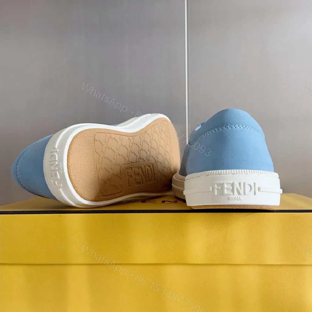 View 5 of Light-Blue Leather Minimalist Sneakers with Durable Comfort