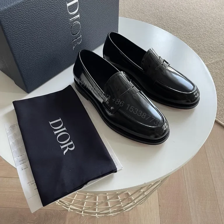 View 2 of Mirror-Gloss Patent Loafer: Dior-Comfort, Sleek Shine Loafer
