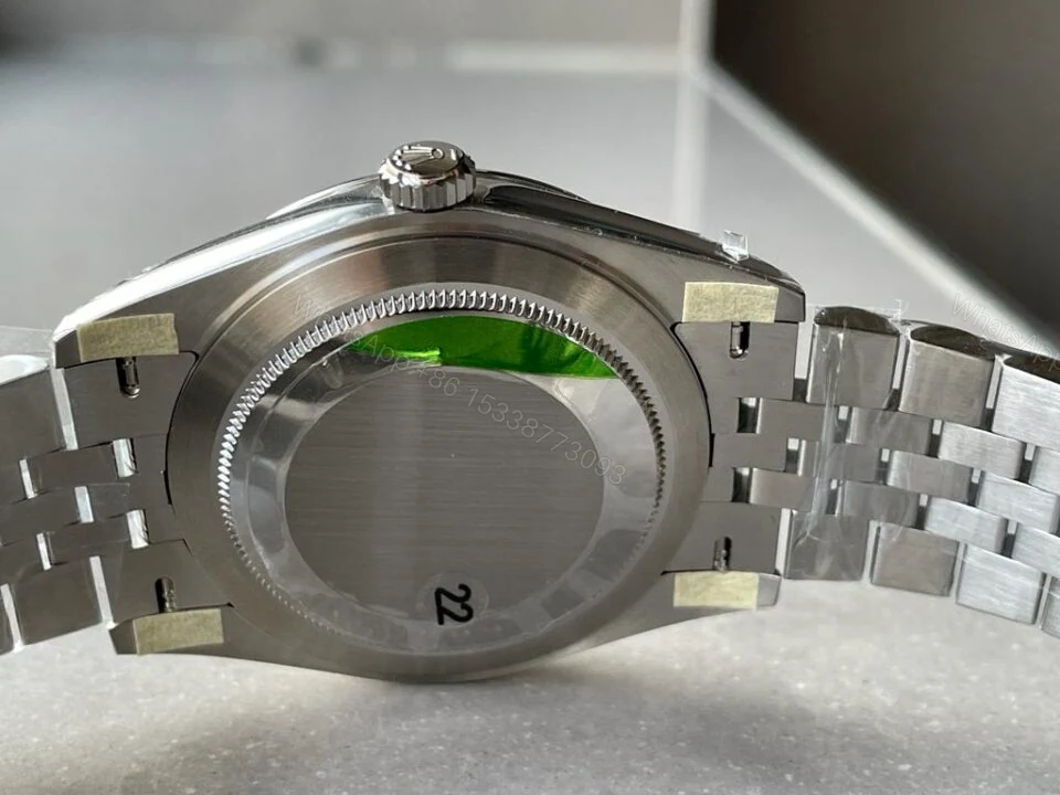 View 8 of VSF Factory 1:1 Rolex Datejust 41mm 126334 904L SS Fluted Bezel Patterned Green MOTIF Dial VS3235