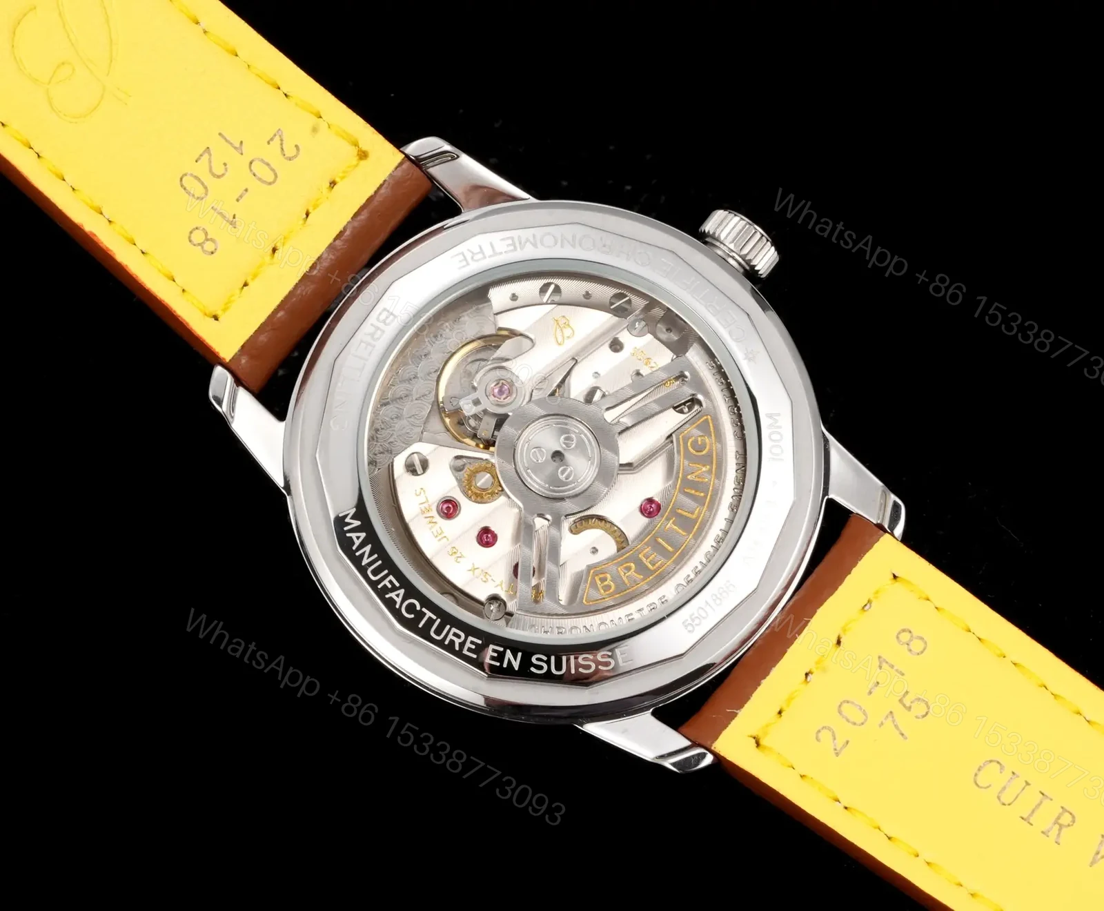View 9 of Breitling Top Time B31 White Replica Leather Strap 38MM Premium AB3113281A1X1