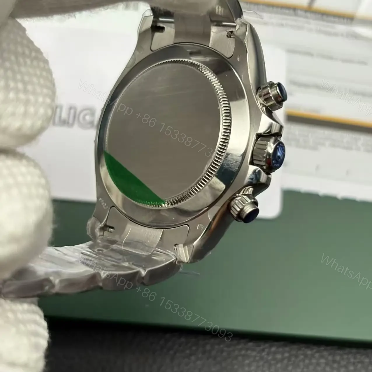 View 8 of Replica Rolex Daytona Ice Blue Arabic Dial Platinum Watch