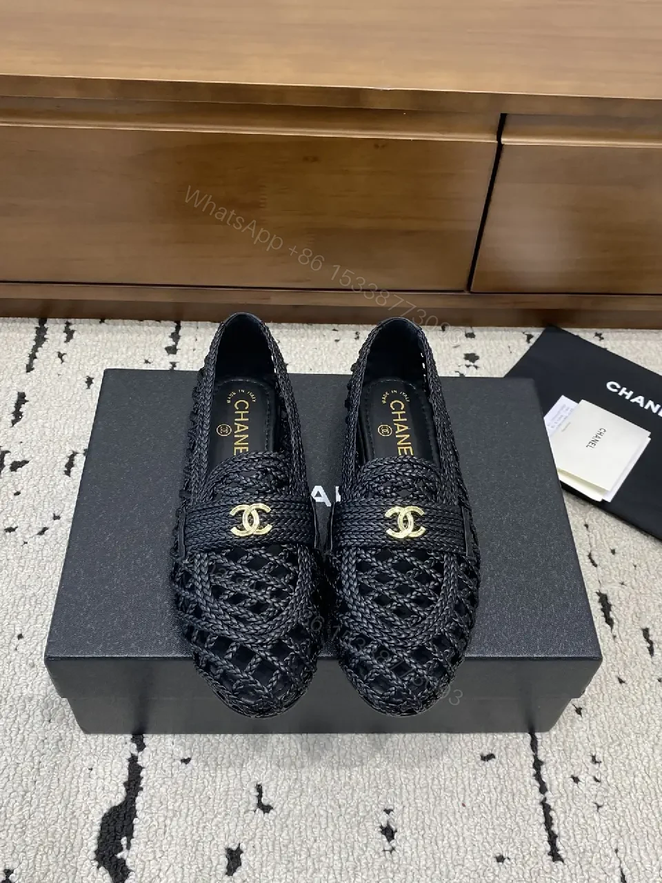 View 7 of Breathable Knit Moccasins with Gold Hardware - Lux Comfort