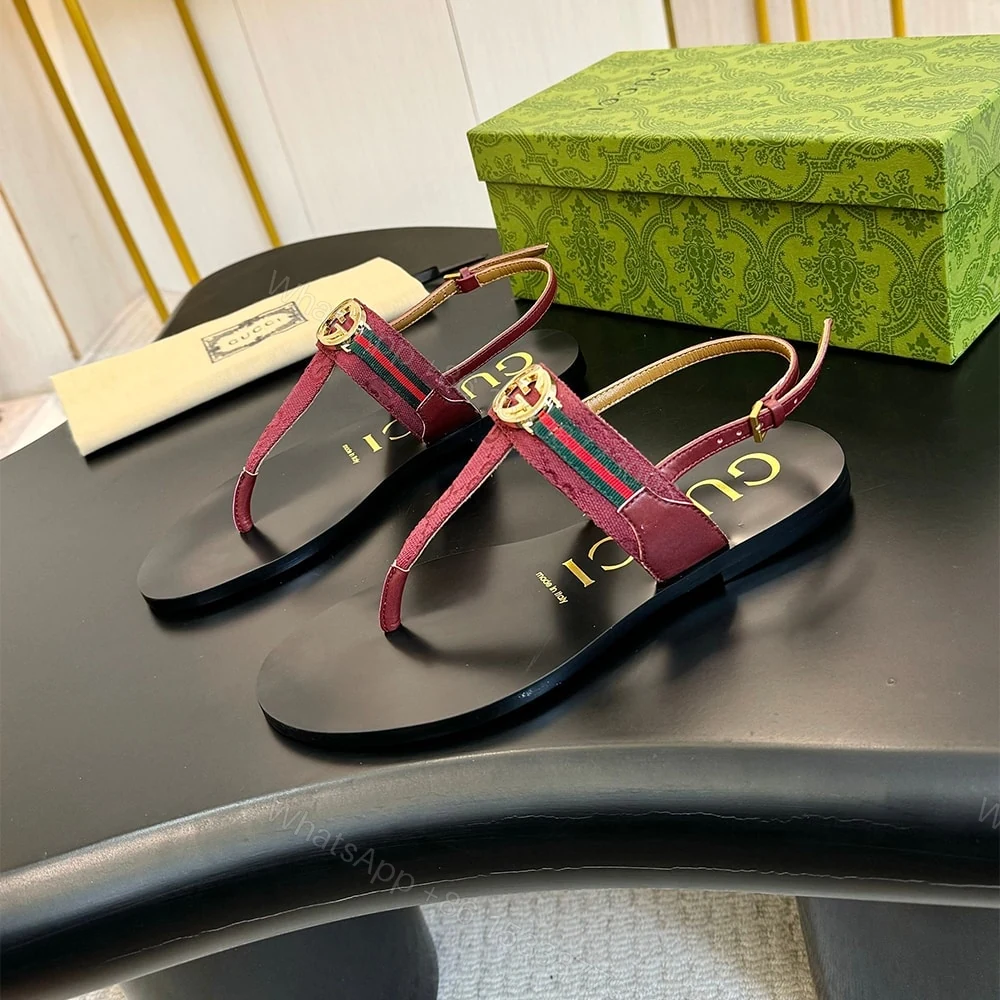 View 4 of GUCCI Women’s Interlocking G Web sandal 462507
