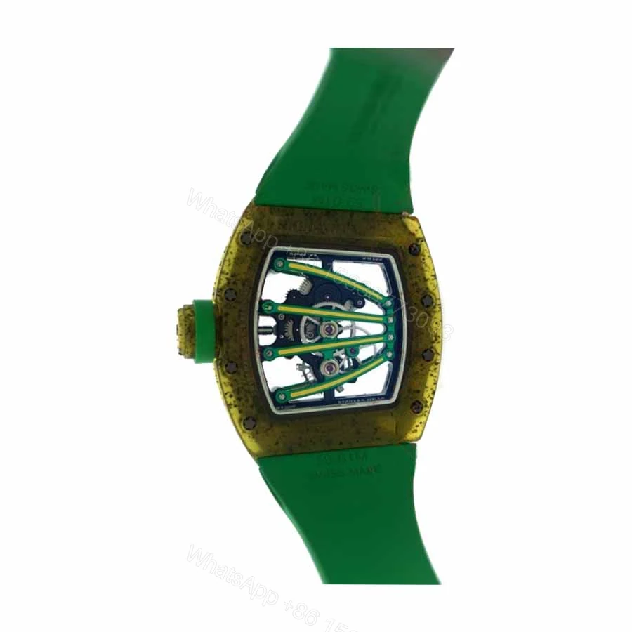 View 3 of Richard Mille RM 59-01 Super Clone: Tourbillon Yohan Blake Green and Yellow Ceramic