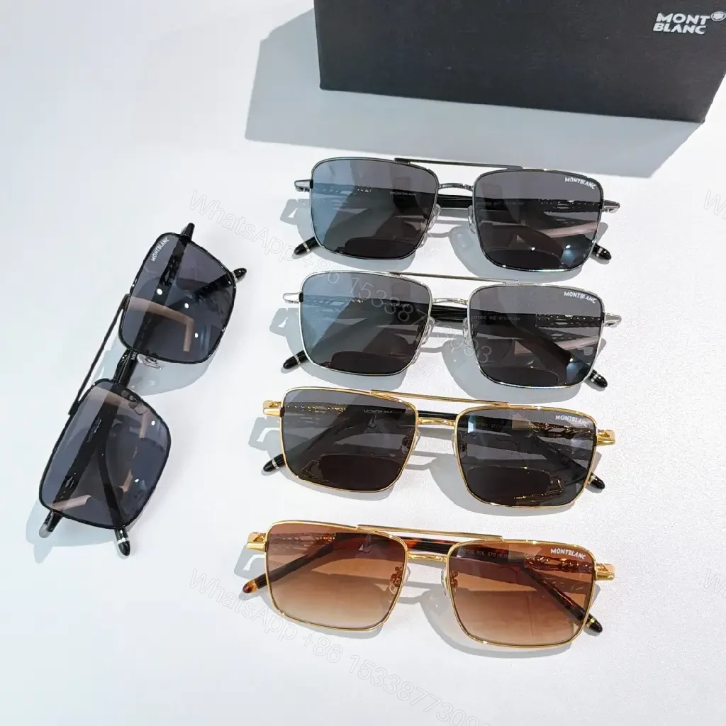 View 4 of Gunmetal Minimalist Sunglasses, Polarized, Modern Square Frame