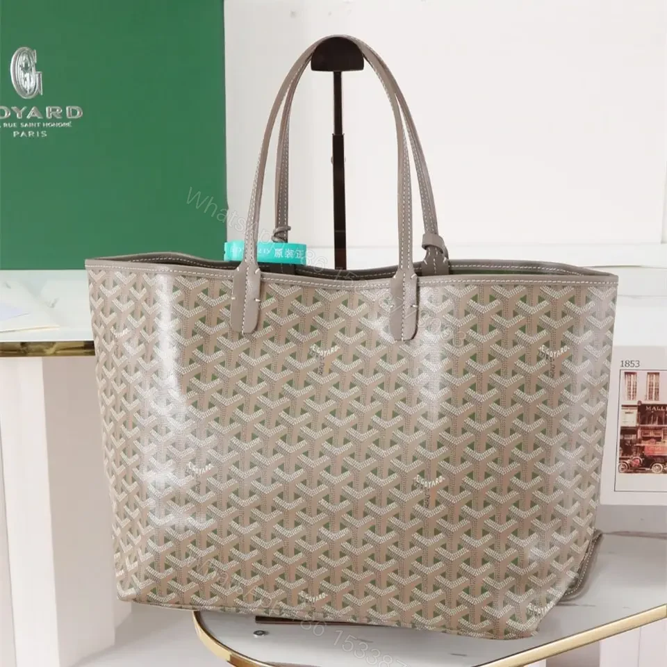 View 2 of 高仿Goyard*STLOUIP10滿印Tote手提袋咖綠免檢版小號