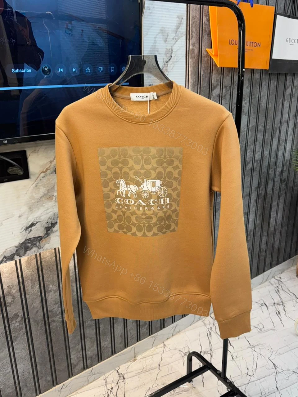 View 7 of First Copy Coach Imported Premium Fleece Sweatshirt