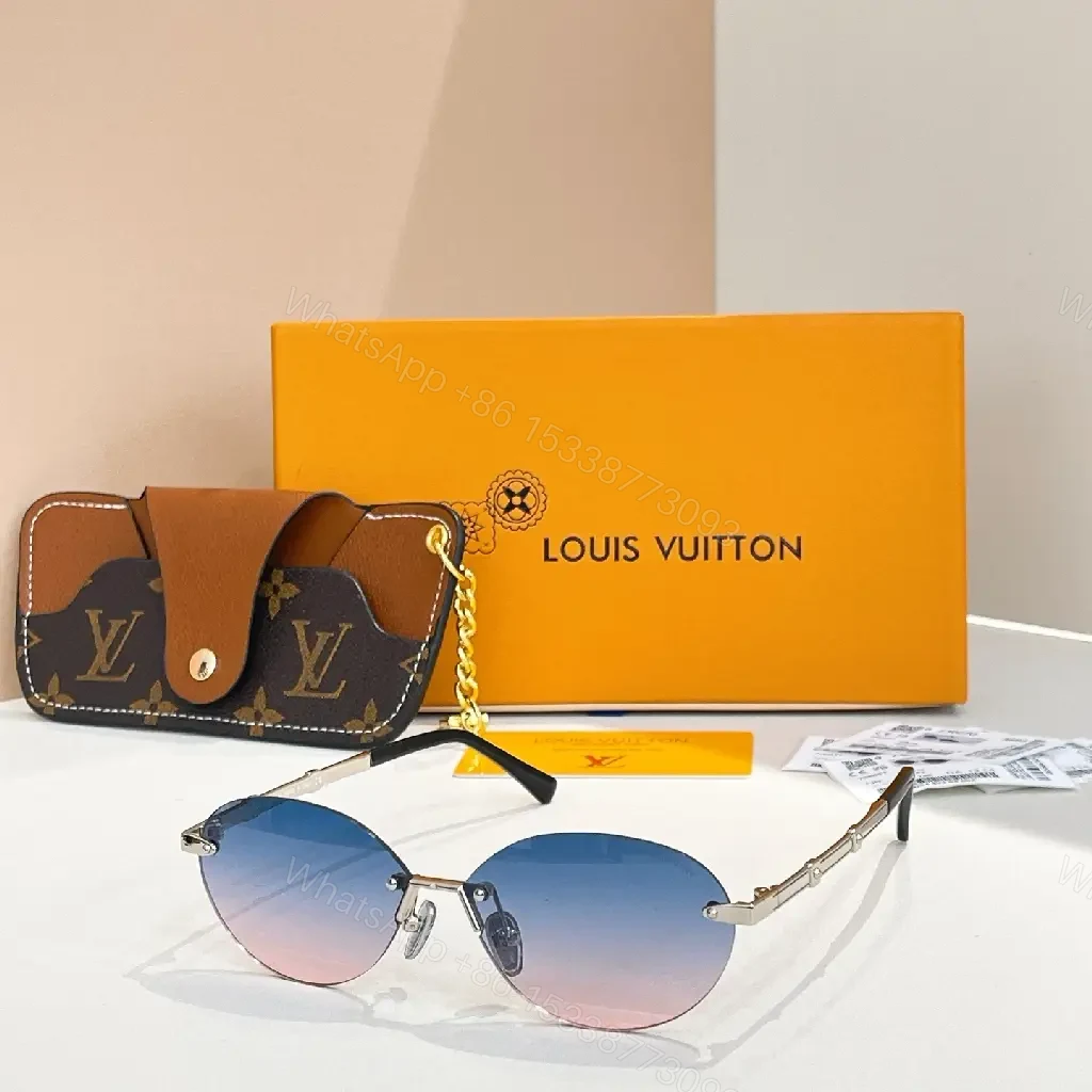 Gradient Luxe Sunglasses Set: UV Lens, Monogram Case, Pouch — view 1