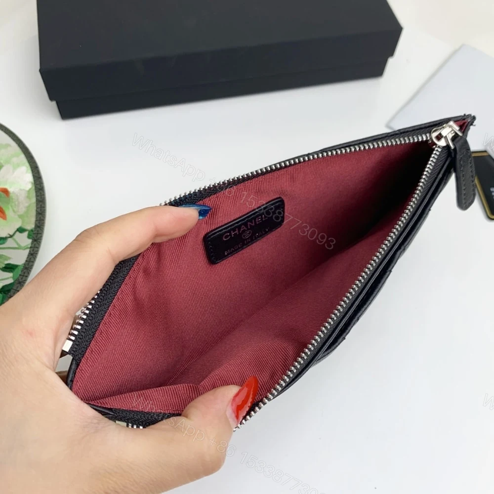 View 4 of Chanel Classic Zip Pouch Wallet Black 22Cm