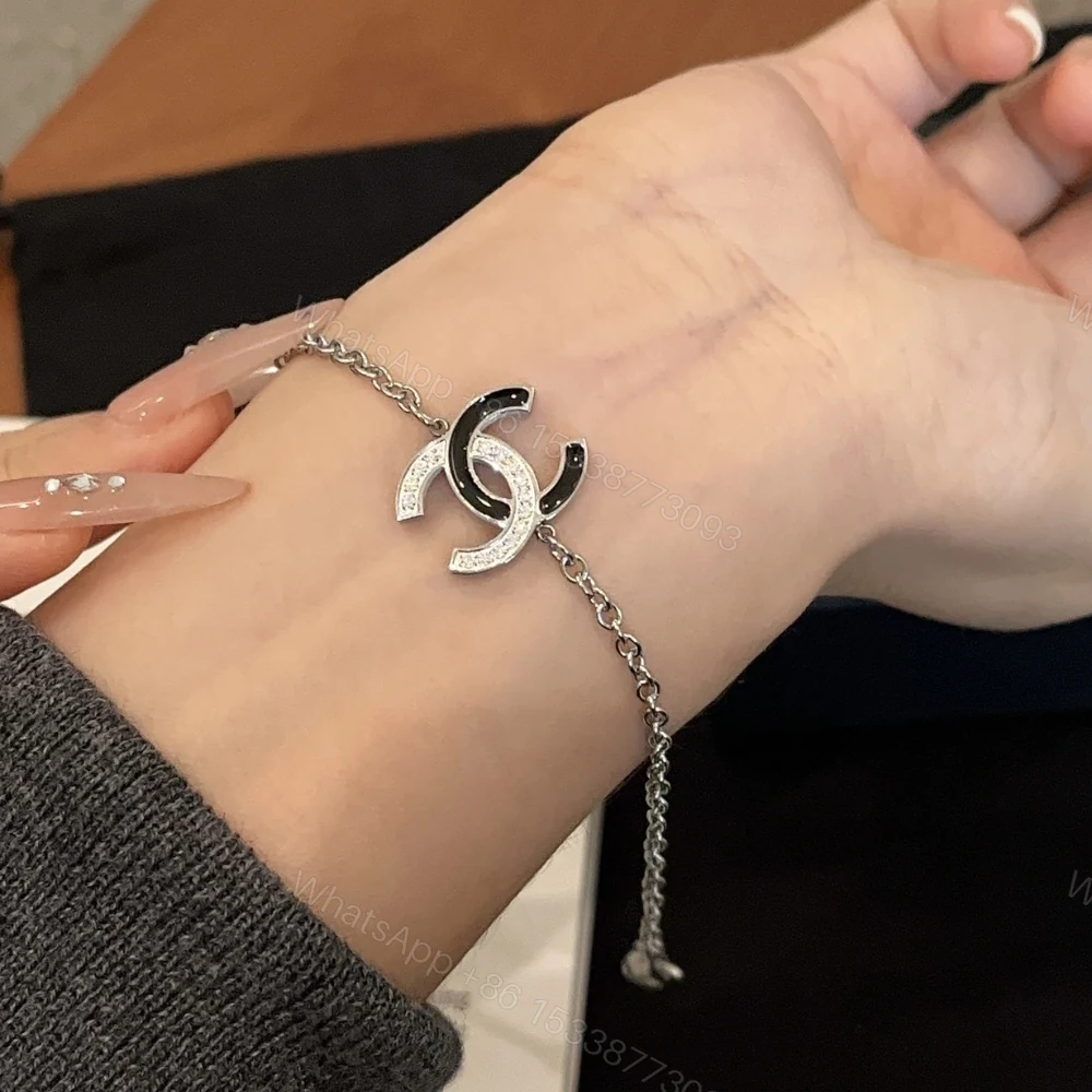 View 3 of Chanel Cc Logo Chain Bracelet Silver