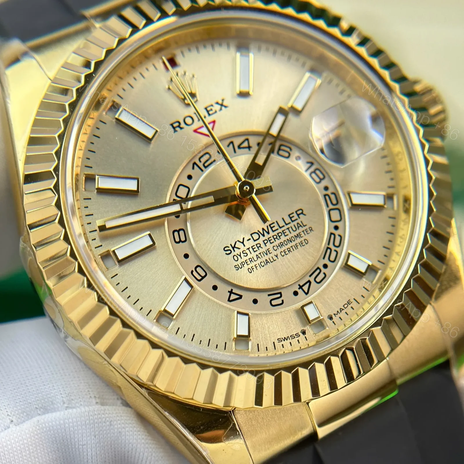 View 6 of Superclone Rolex Sky-Dweller Champagne Dial 336238