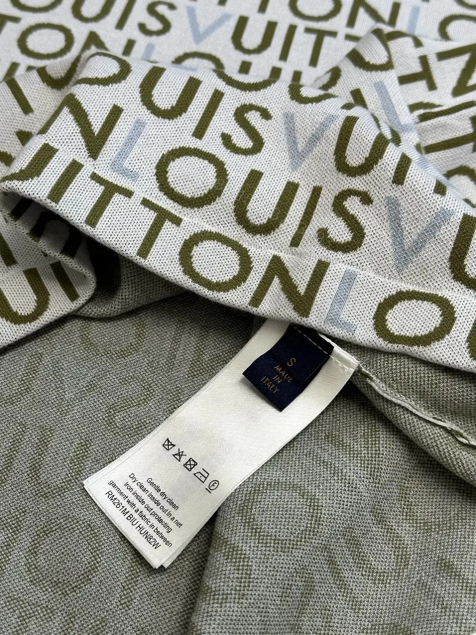 View 2 of White Monogram Short-Sleeve Crewneck T-Shirt with All-Over LV Pattern