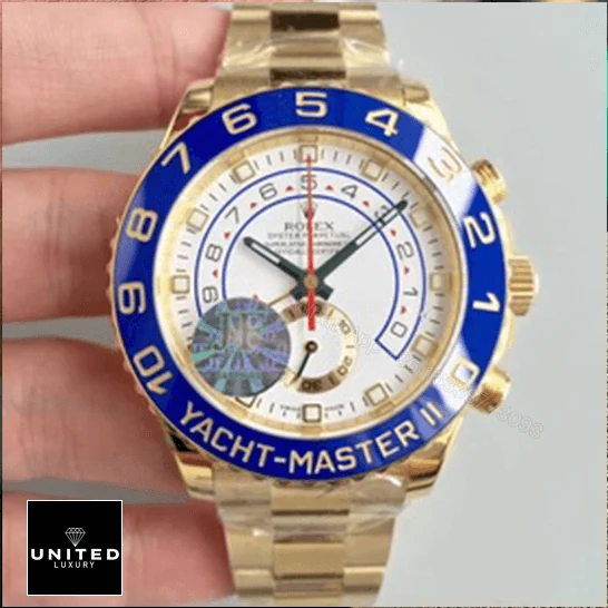View 12 of Rolex Yacht-Master 116688 II Yellow Gold Automatic Dial Oyster Replica