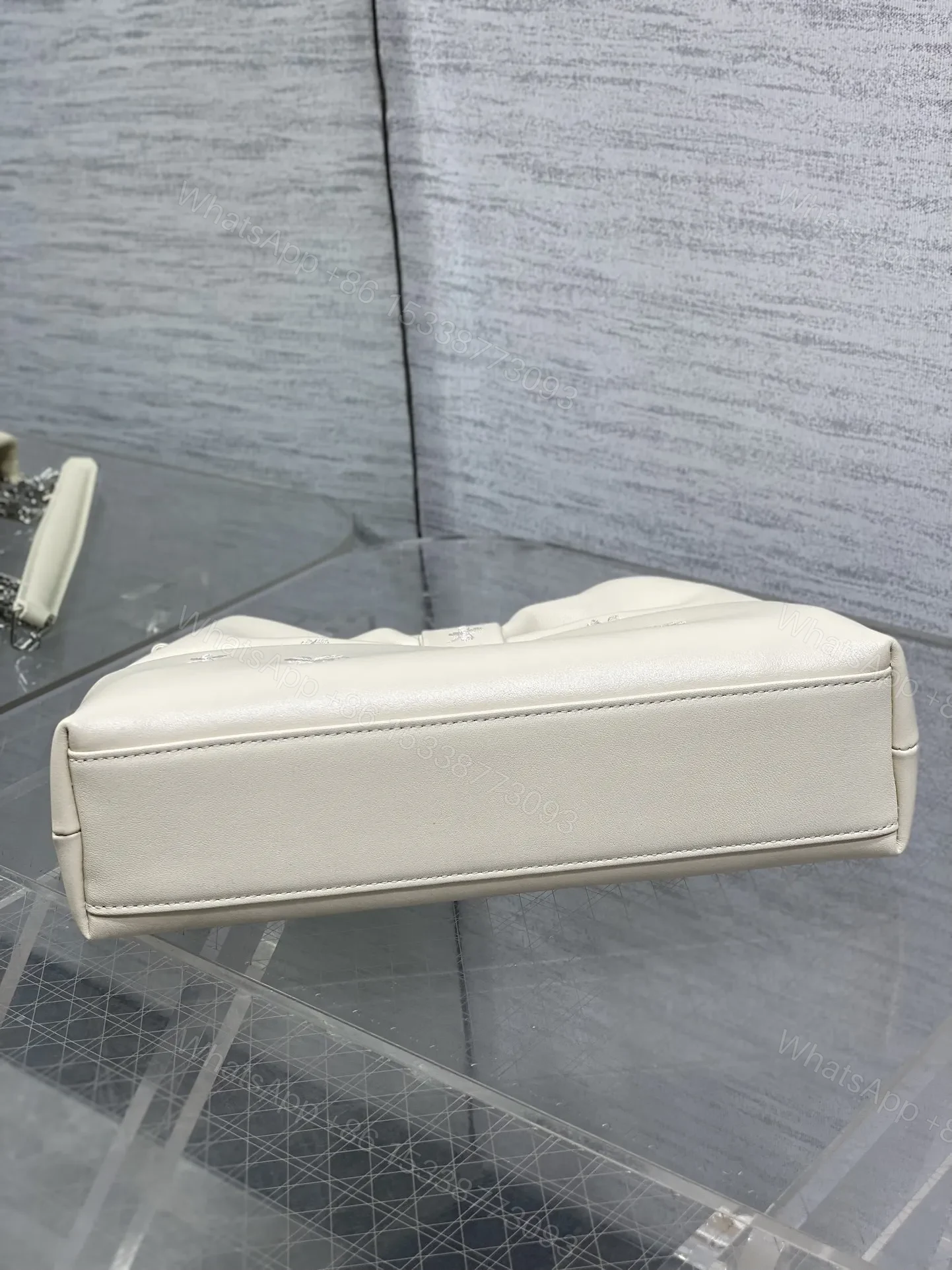 View 6 of Dior Bow Bag Small Latte Lambskin