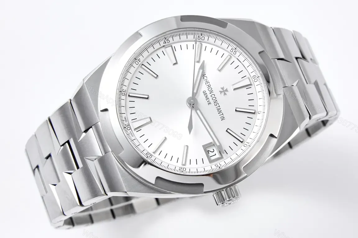 View 6 of TWA Factory Vacheron Constantin Overseas 4500V Series Stainless Steel Watch – Silver Dial, 41mm, Automatic Movement with 60-Hour Power Reserve, Interchangeable Steel and Rubber Straps