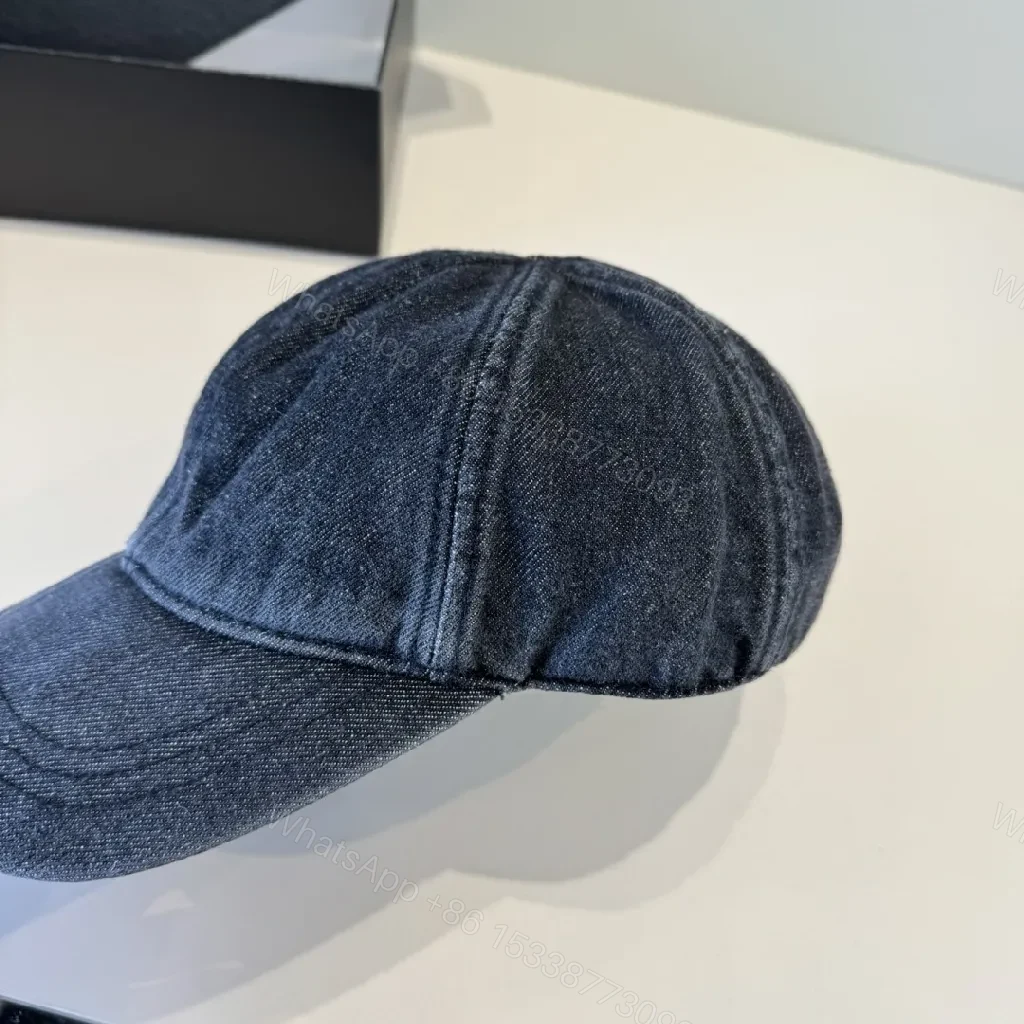 View 2 of Denim-Accent Cap with Subtle Prada-Inspired Emblem