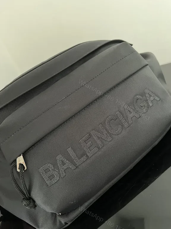View 5 of Black Nylon Belt Bag: Luxe Streetwear, Hands-Free Utility