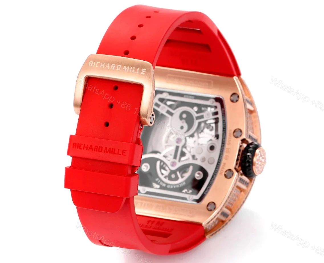 View 9 of Richard Mille RM26-01 Panda Tourbillon Watch Diamond Set 18K White Gold Panda Bamboo Art Dial Mechanical Luxury Edition RM26-01-PND-WGA