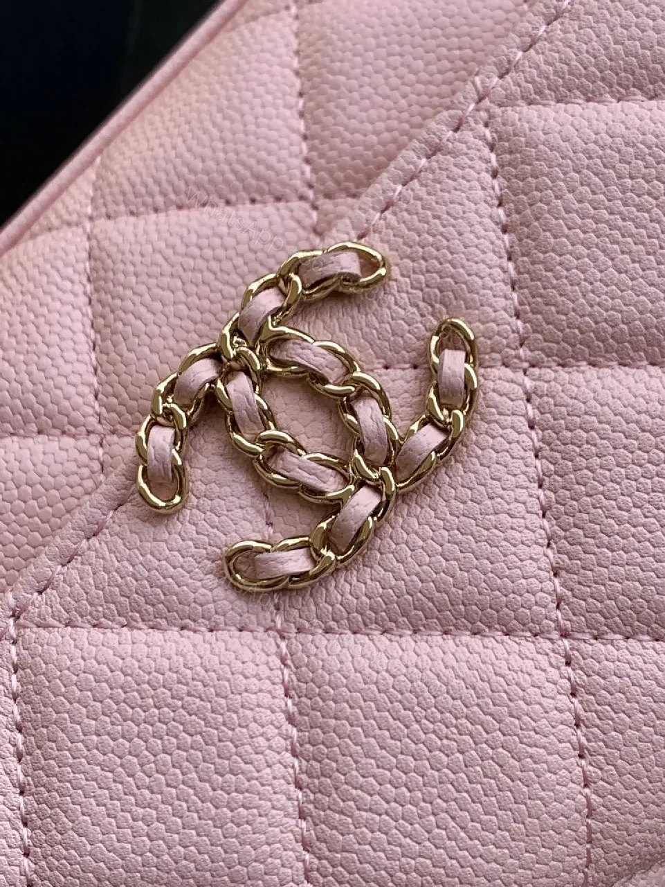 View 7 of Soft Pink Quilted Chain Bag: Everyday Luxury Tote