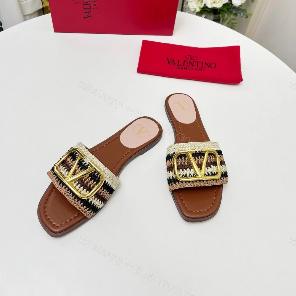 View 6 of VALENTINO VLOGO SIGNATURE SLIDE SANDAL BROWN 6W2S0BD5AGX QRX