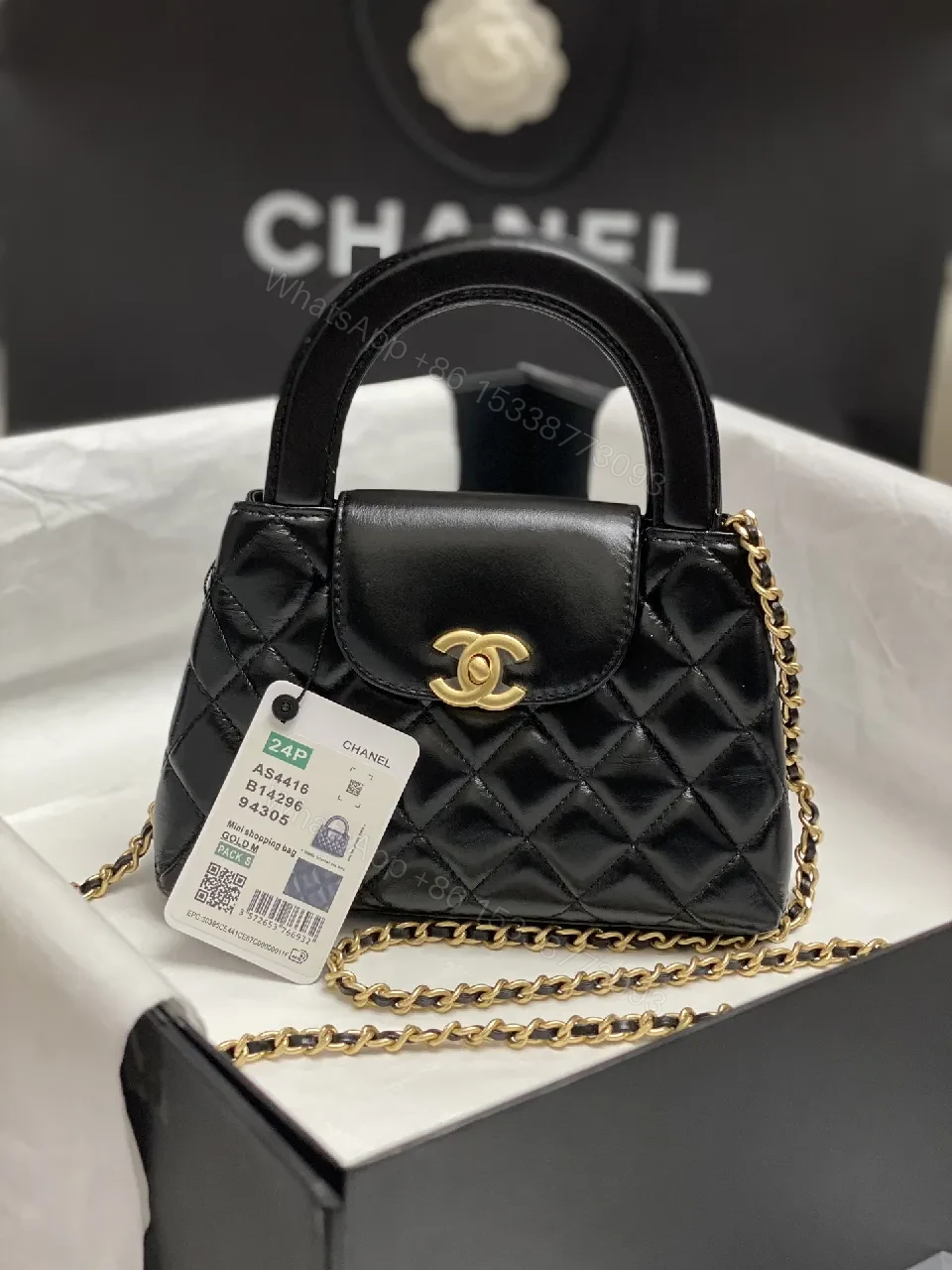 Quilted Black Mini Bag: Lux City-Ready Chic Clutch — view 1