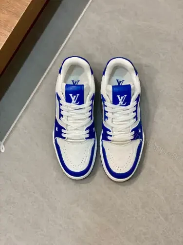 View 6 of LOUIS VUITTON TRAINE SNEAKERS IN WHITE AND BLUE – LSVT385