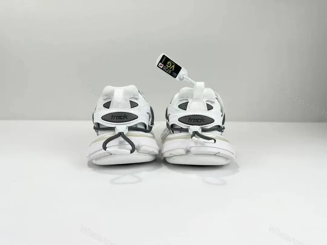 View 4 of White Leather Sculpted-Sole Luxury Sneaker, High-Impact Style