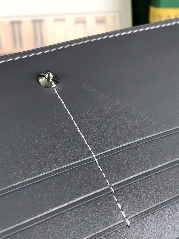 View 6 of Charcoal Leather + Textured Pattern + Modern + Discreet Luxe + Compact Wallet