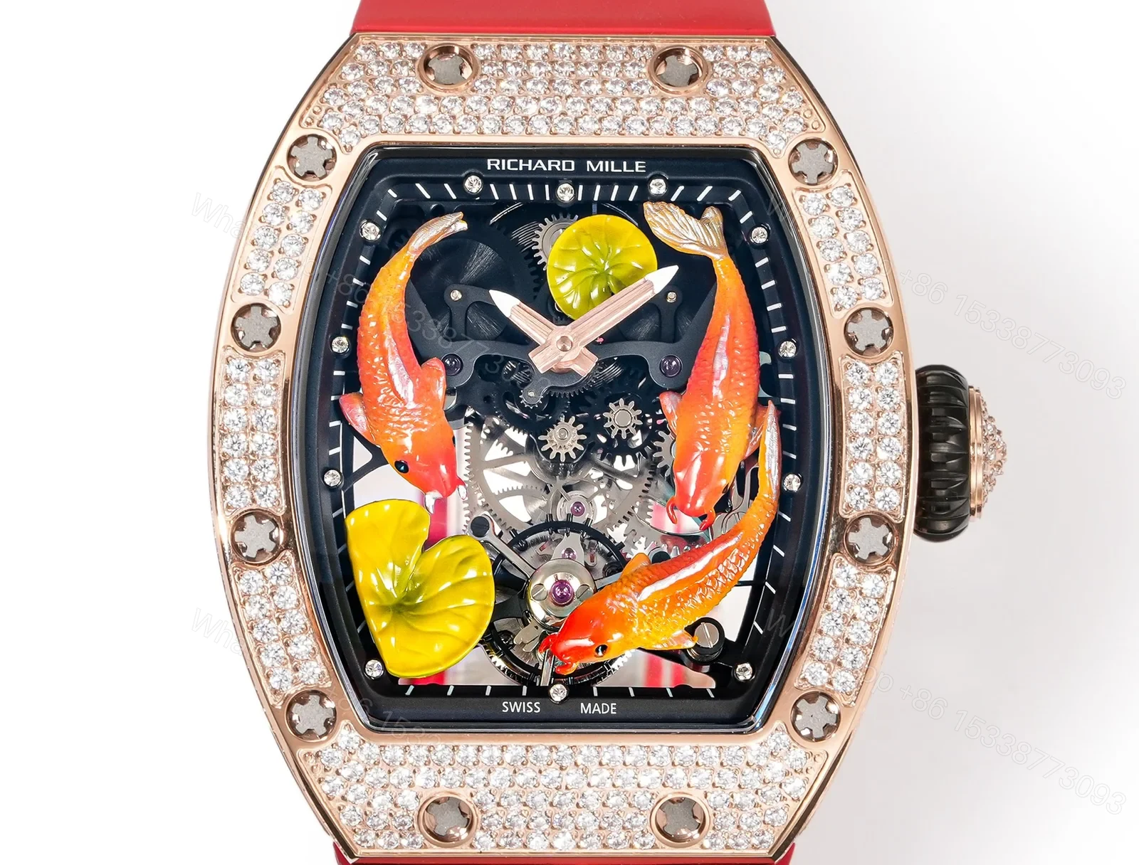 View 6 of Richard Mille RM S10 Koi Tourbillon Red Gold Diamond Watch RMS10-KOI