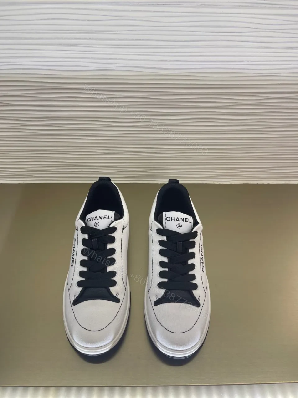 View 5 of Silver Leather Sneakers with Contrast Stitching, Modern Luxury, Everyday Comfort