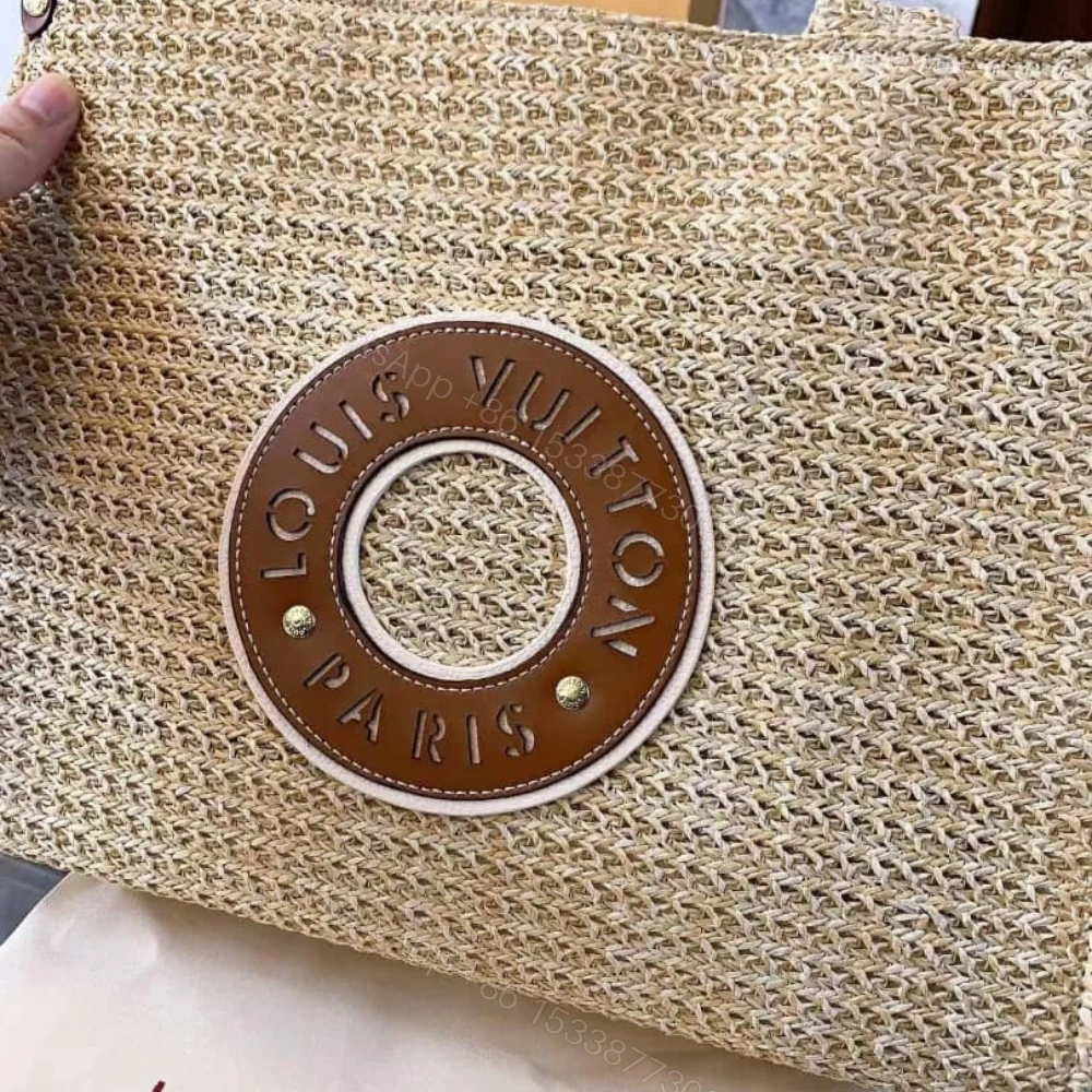 View 4 of Louis Vuitton Onthego MM Natural Raffia Tan 30Cm M24723