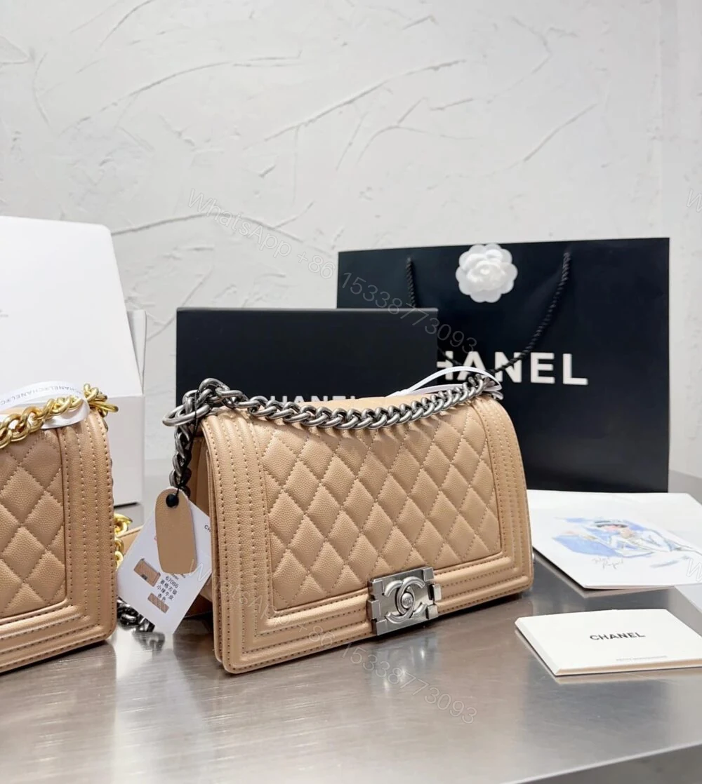 View 2 of Chanel Boy Chanel Handbag Nude 25Cm
