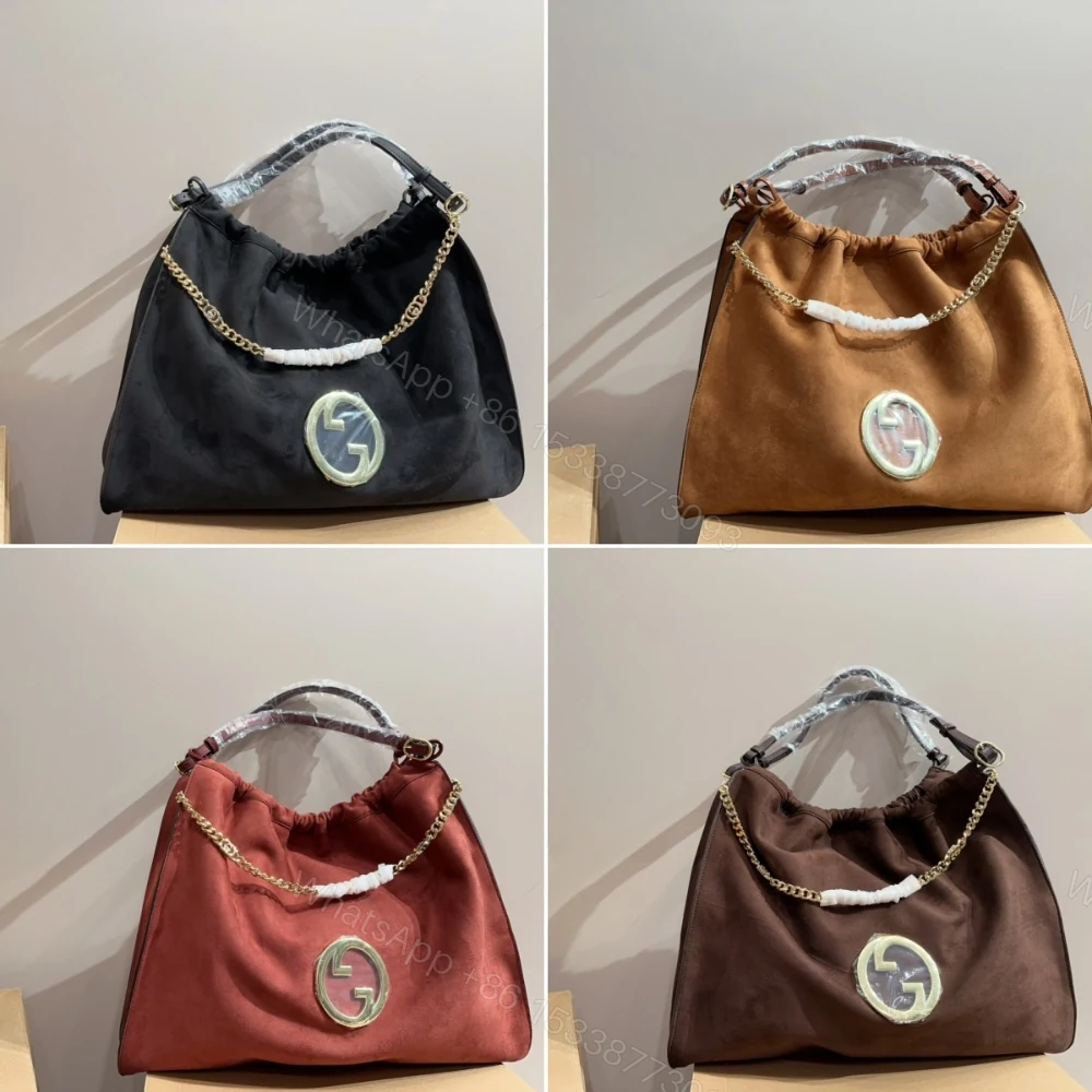 View 3 of GUCCI BLONDIE LARGE SUEDE TOTE BAG BROWN 50CM