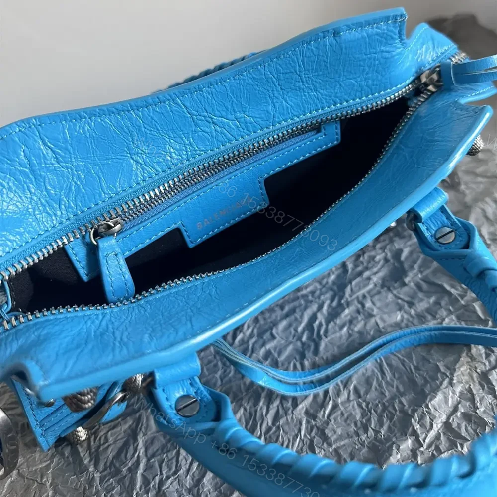 View 8 of 高仿Balenciaga*NeoCagole系列機車包藍色
