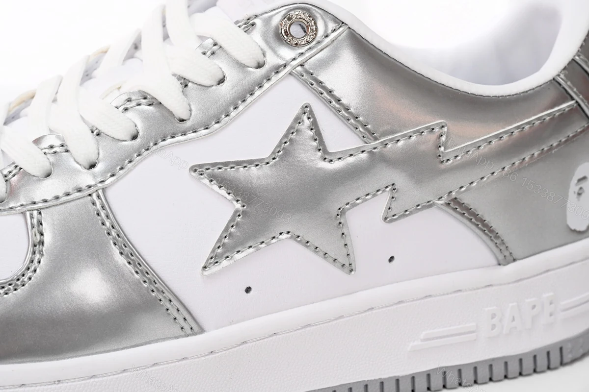 View 9 of A Bathing Ape Bape Sta Low Silver 1H73 191 921