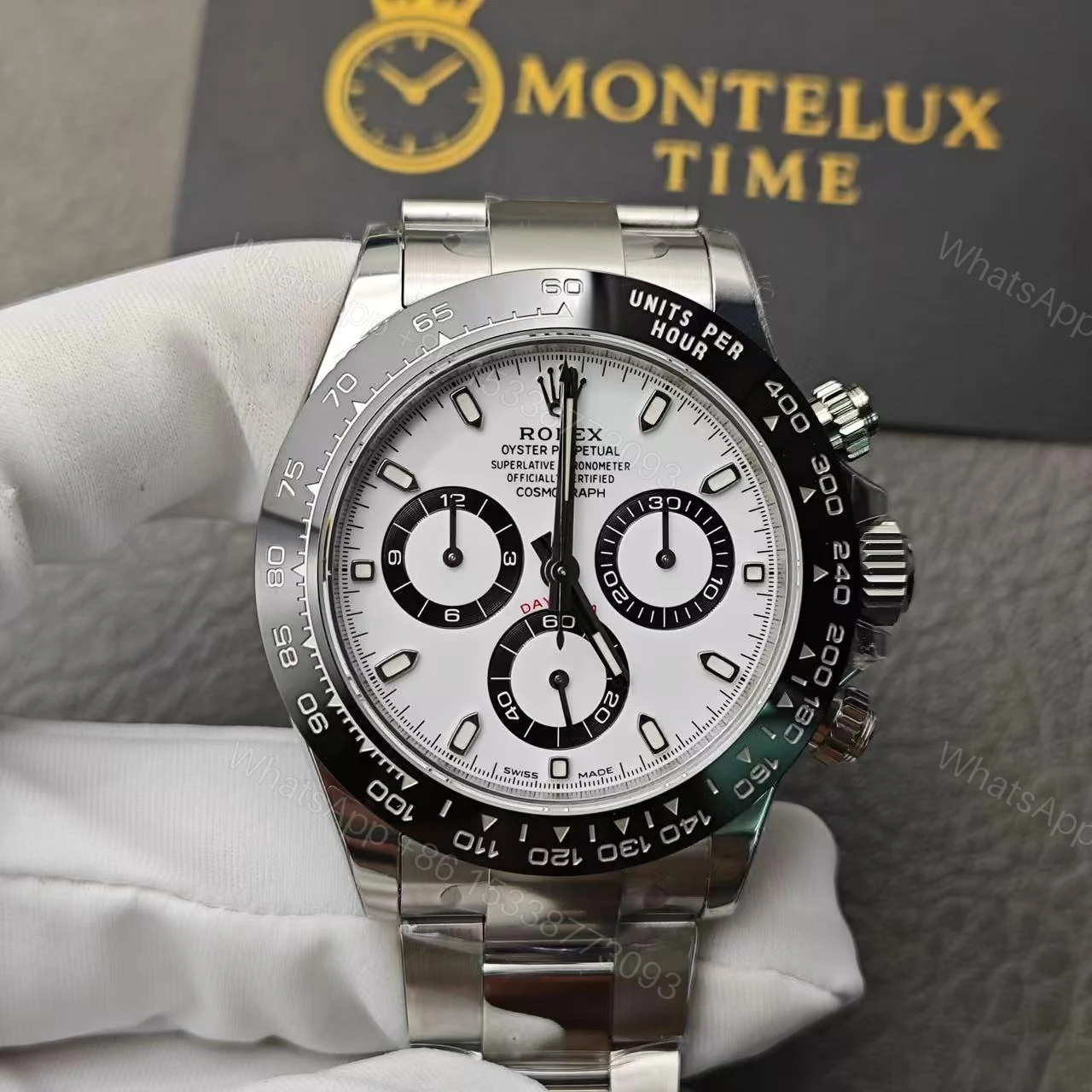 View 12 of Rolex Daytona Panda Replica Copy 116500LN Black Bezel