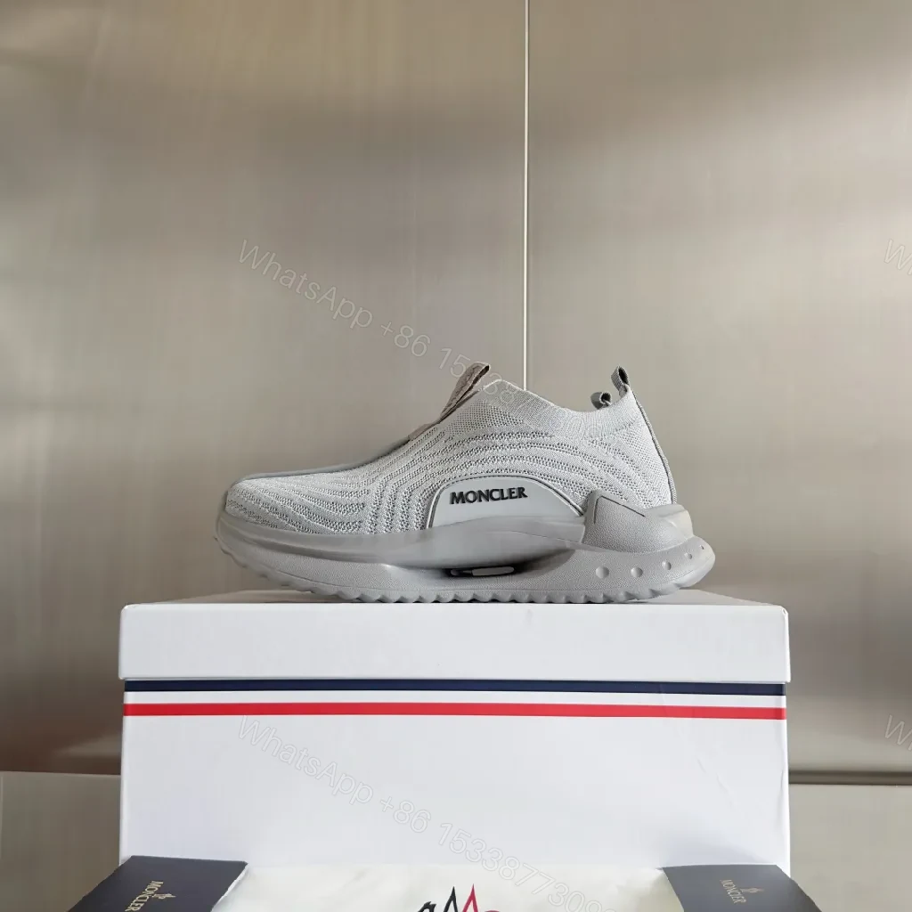 View 2 of White Knit Slip-Ons: Elevated Street-Sleek Comfort sneakers