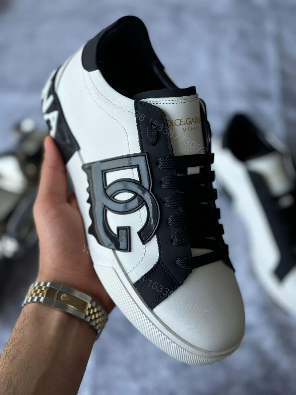 View 2 of Portofino vintage calfskin sneakers
