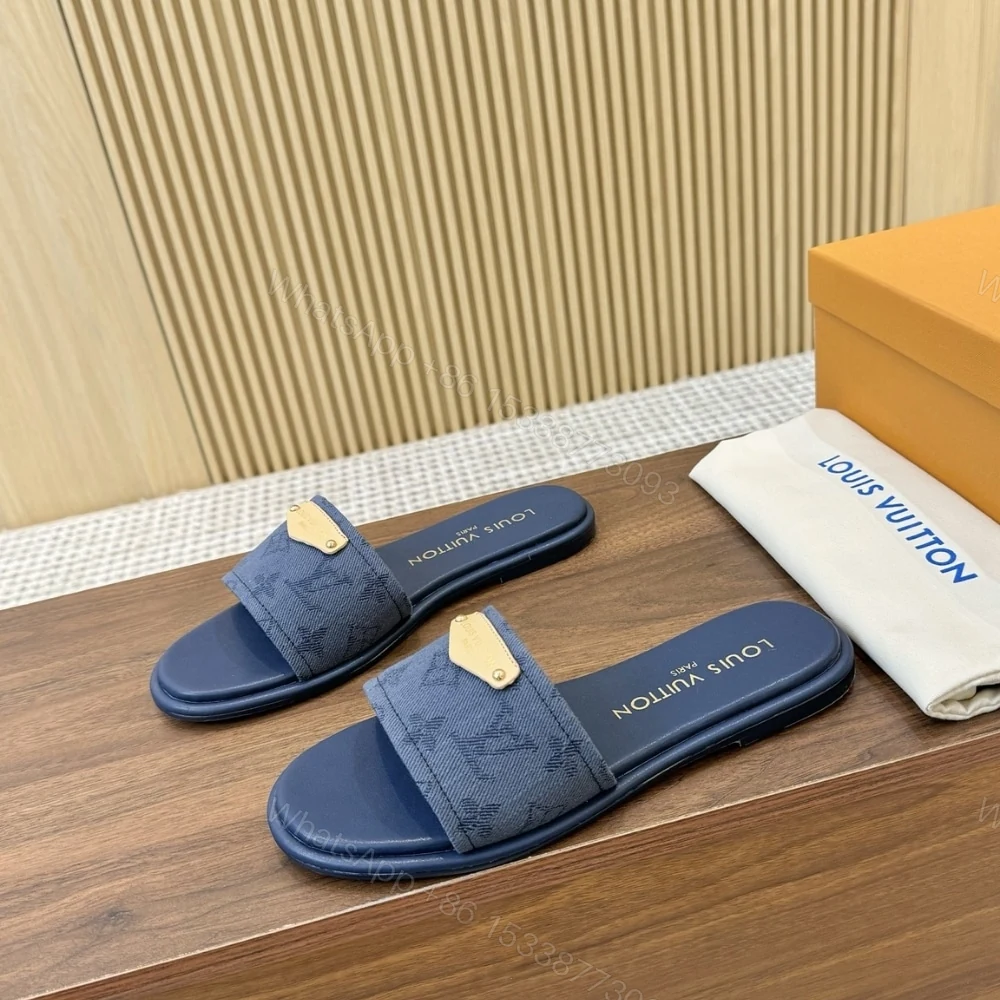 View 3 of LOUIS VUITTON LILY FLAT MULE BLUE 1AGX78
