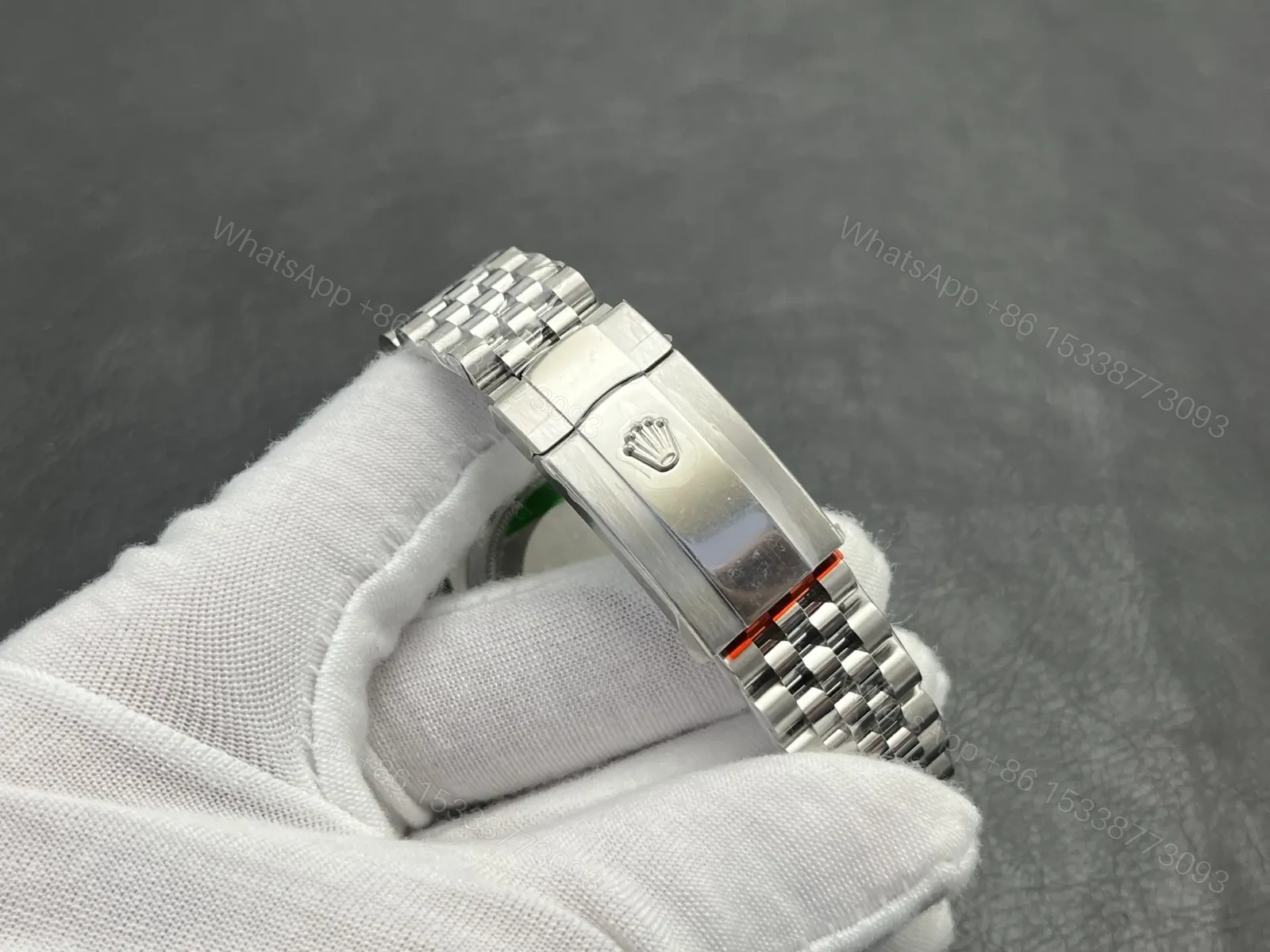 View 7 of Rolex Datejust 36 Stainless Steel Diamond Green Palm Jubilee 126284RBR-0047