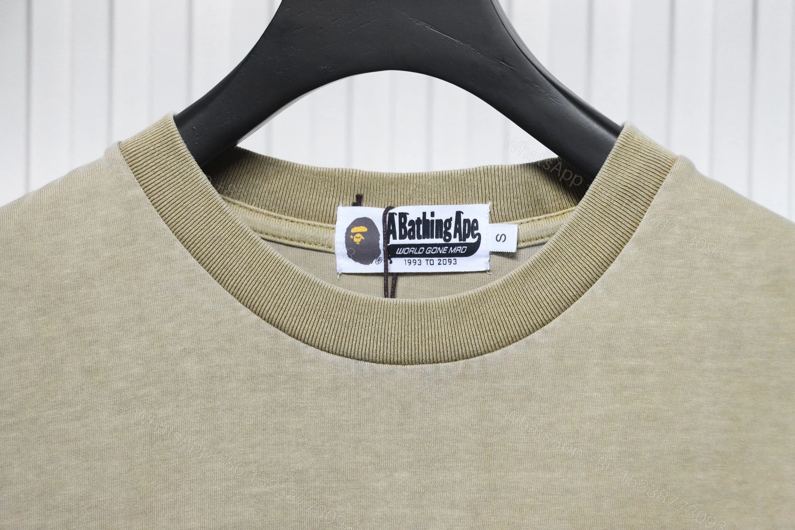 View 3 of BAPE Ape Head Small Logo Embroidered Sleeves Yellow