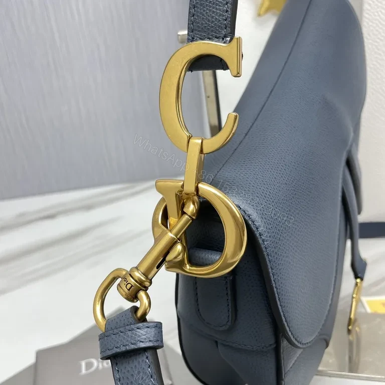 View 5 of Navy Leather Crossbody: Structured, Dior-Inspired Luxury Bag