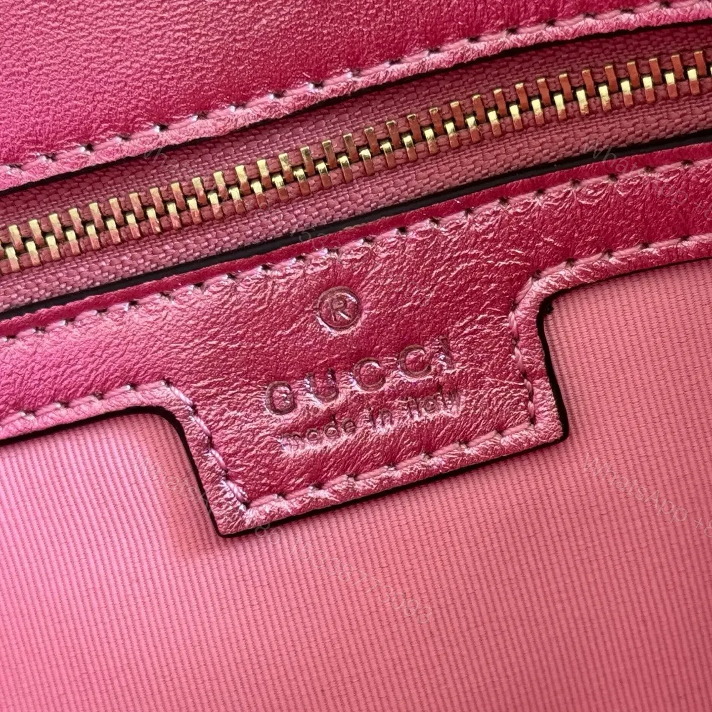 View 6 of GUCCI GG MARMONT BAG 22 IN METALLIC PINK LAMBSKIN