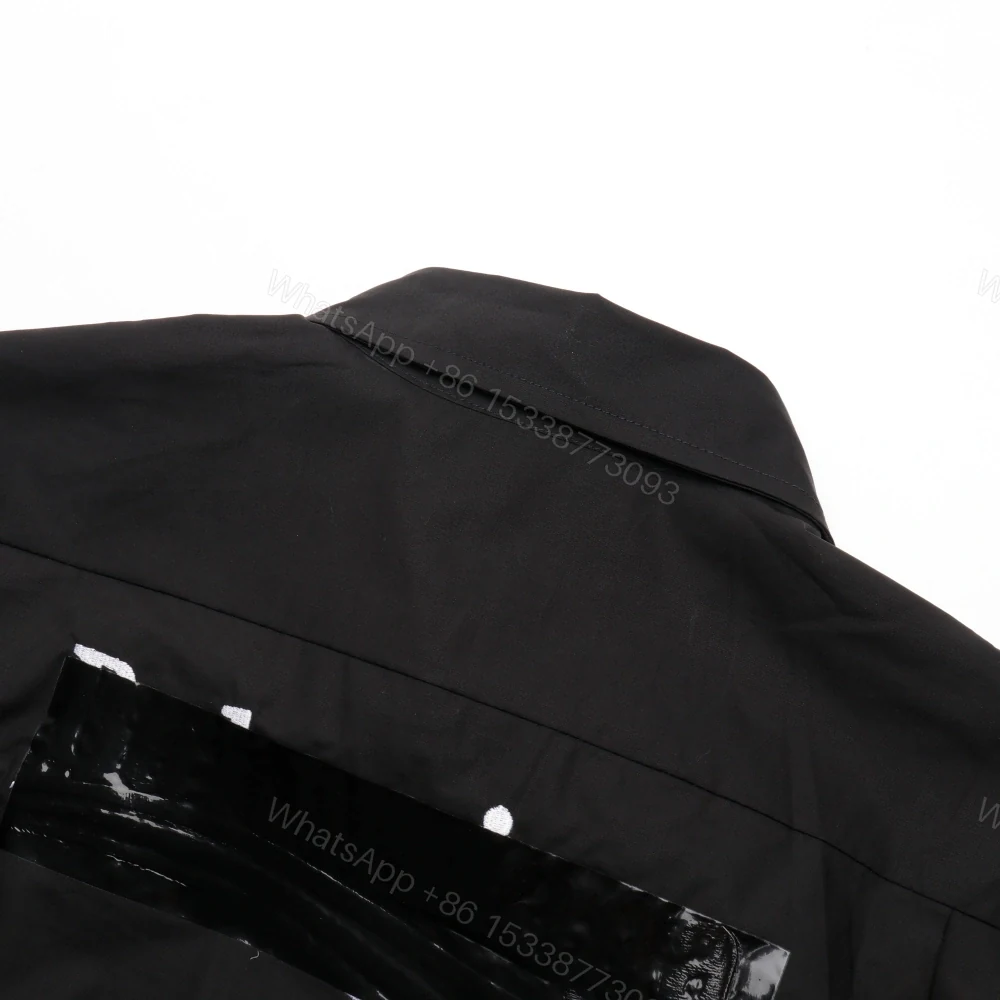 View 4 of 高仿Balenciaga*SS23系列719874壓膠塗層LOGO襯衫黑色
