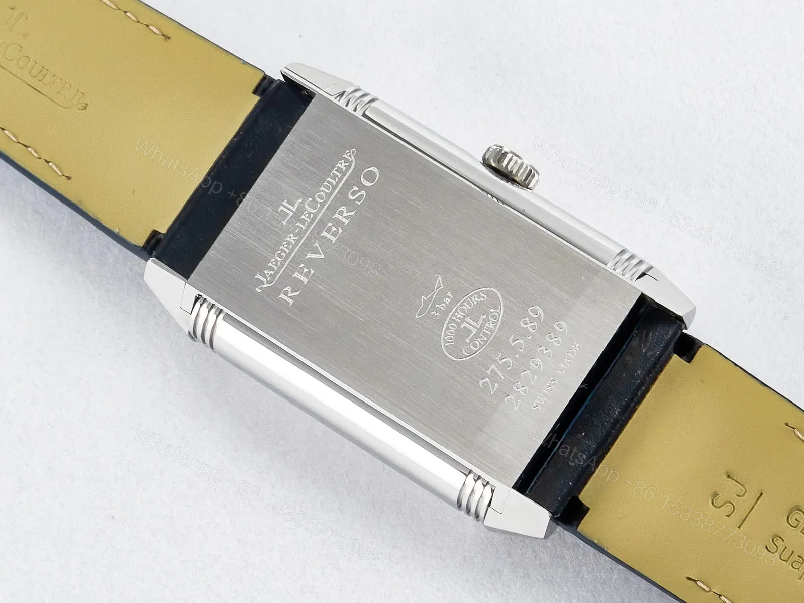 View 6 of Reverso Tribute Duoface Small Seconds SS MGF Best Edition Blue Dial on Blue Leather Strap A854A