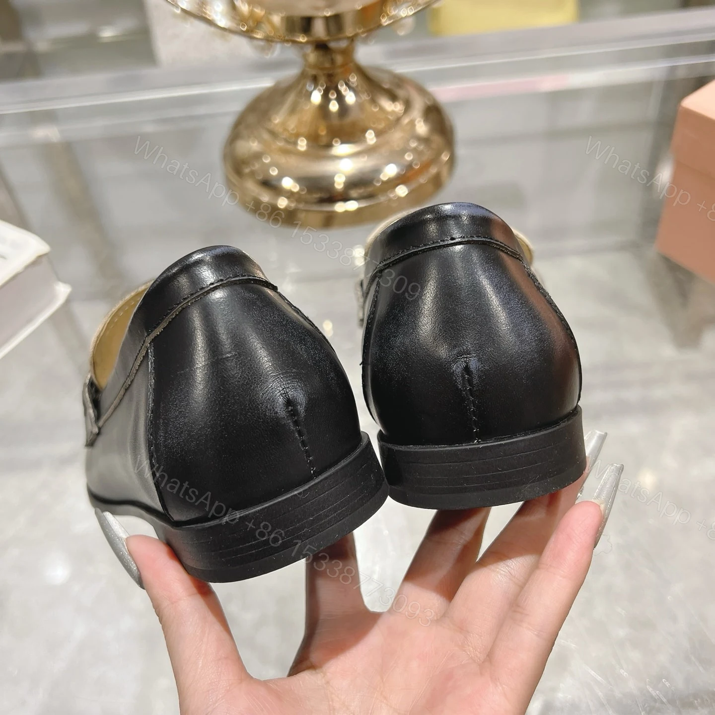 View 7 of MIUMIU LEATHER LOAFERS BLACK 5D398E 248 F0002 F 010