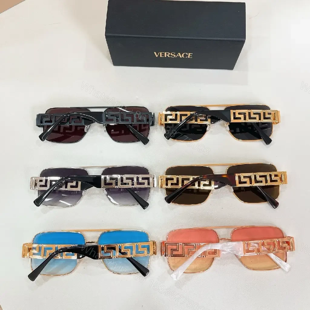 View 5 of Bold Pilot Sunglasses: Brown Lens, Slim Metal Frame