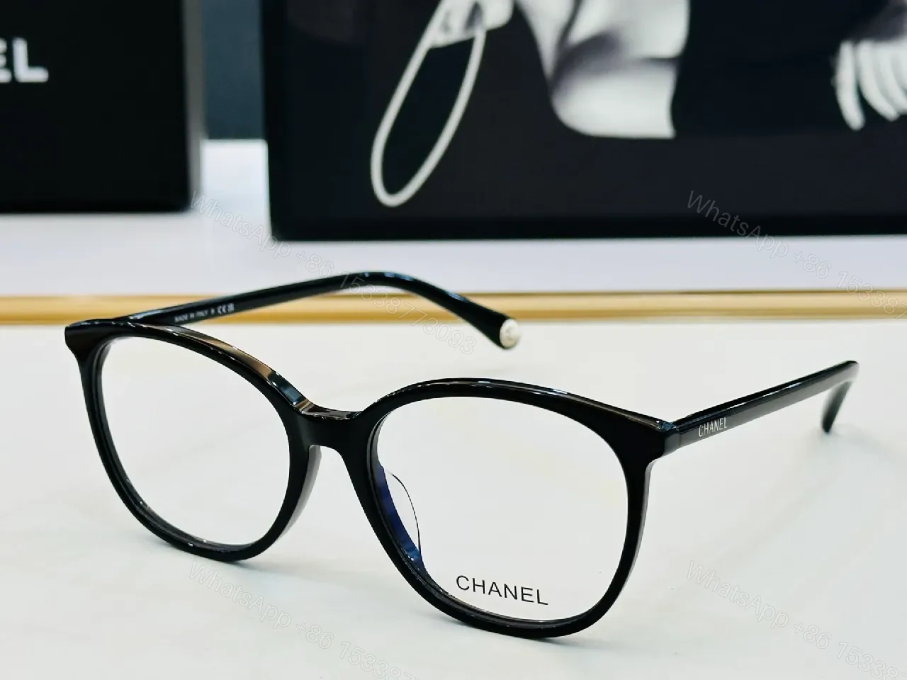 Black Acetate Round-Rect Frames with Luxe Comfort Lenses — view 1